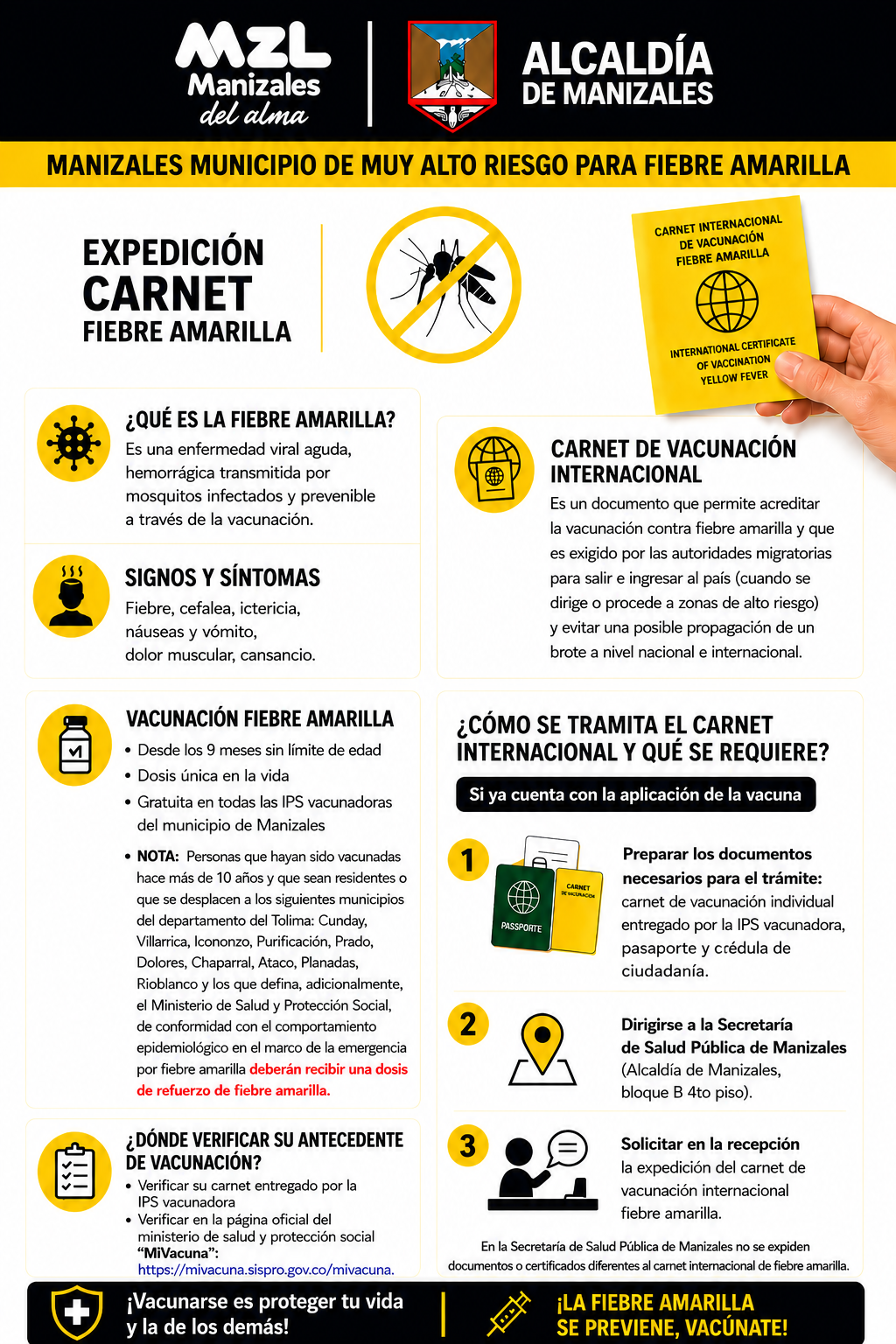 Procedimiento carnet vacunación fiebre amarilla